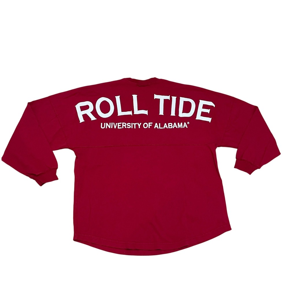 University of Alabama Spirit Jersey Roll Tide Crimson Red Long Sleeve Lg Relaxed